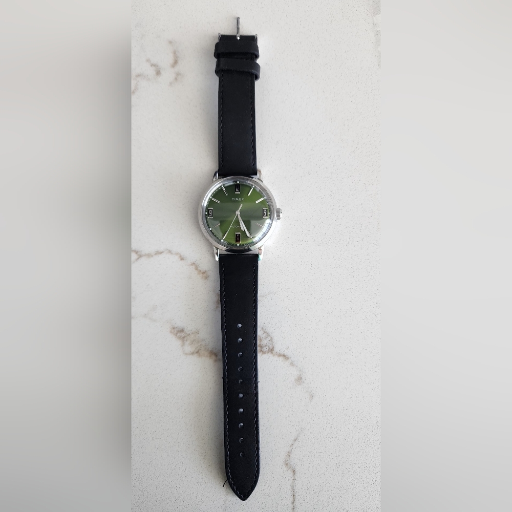 Slightly Used Timex Marlin® Automatic 40mm Leather Strap Watch (TW2V44600)